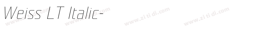 Weiss LT Italic字体转换